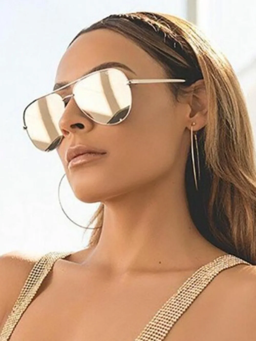Quay Australia High Key Mirrored Sunglasses - Matte Gunmetal/Rose Gold